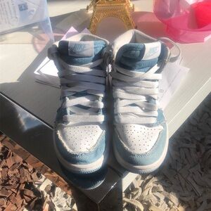 Jordan denim 1s size 12c excellent pre owned condition.